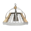Elegant Designs Metal 2 Down-Light Kitchen Pot Rack in Brushed Nickel