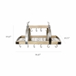 Elegant Designs Metal 2 Down-Light Kitchen Pot Rack in Brushed Nickel