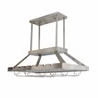 Elegant Designs Metal Overhead Wine Rack with 2 Light LEDs in Brushed Nickel