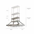 Elegant Designs Metal Overhead Wine Rack with 2 Light LEDs in Brushed Nickel