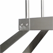 Elegant Designs Metal Overhead Wine Rack with 2 Light LEDs in Brushed Nickel