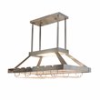 Elegant Designs Metal Overhead Wine Rack with 2 Light LEDs in Brushed Nickel