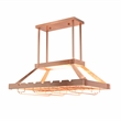 Elegant Designs Metal Overhead Wine Rack with 2 Light LEDs in Copper