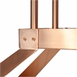 Elegant Designs Metal Overhead Wine Rack with 2 Light LEDs in Copper