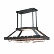 Elegant Designs Metal Overhead Wine Rack with 2 Light LEDs in Oil Rubbed Bronze
