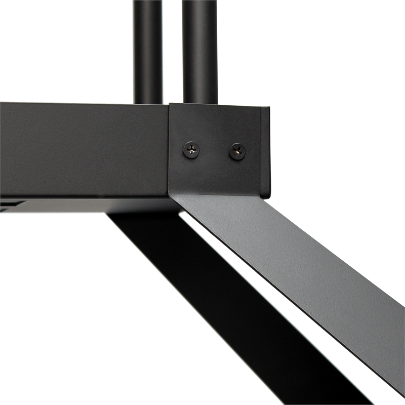 Elegant Designs Metal Overhead Wine Rack with 2 Light LEDs in Oil Rubbed Bronze