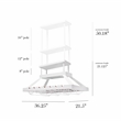 Elegant Designs Metal Overhead Wine Rack with 2 Light LEDs in White