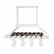 Elegant Designs Metal Overhead Wine Rack with 2 Light LEDs in White