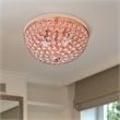 Elegant Designs Crystal 2 Light Flush Mount Ceiling Light in Rose Gold