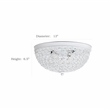 Elegant Designs Crystal 2 Light Flush Mount Ceiling Light in White