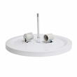 Elegant Designs Crystal 2 Light Flush Mount Ceiling Light in White
