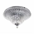 Elegant Designs Glass 2 Light Flush Mount Ceiling Light in Chrome