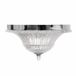 Elegant Designs Glass 2 Light Flush Mount Ceiling Light in Chrome
