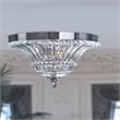 Elegant Designs Glass 2 Light Flush Mount Ceiling Light in Chrome