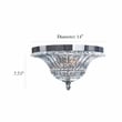 Elegant Designs Glass 2 Light Flush Mount Ceiling Light in Chrome