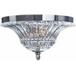 Elegant Designs Glass 2 Light Flush Mount Ceiling Light in Chrome