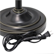 Elegant Designs Metal 3 Light Floor Lamp in Restoration Bronze with Cream Shades