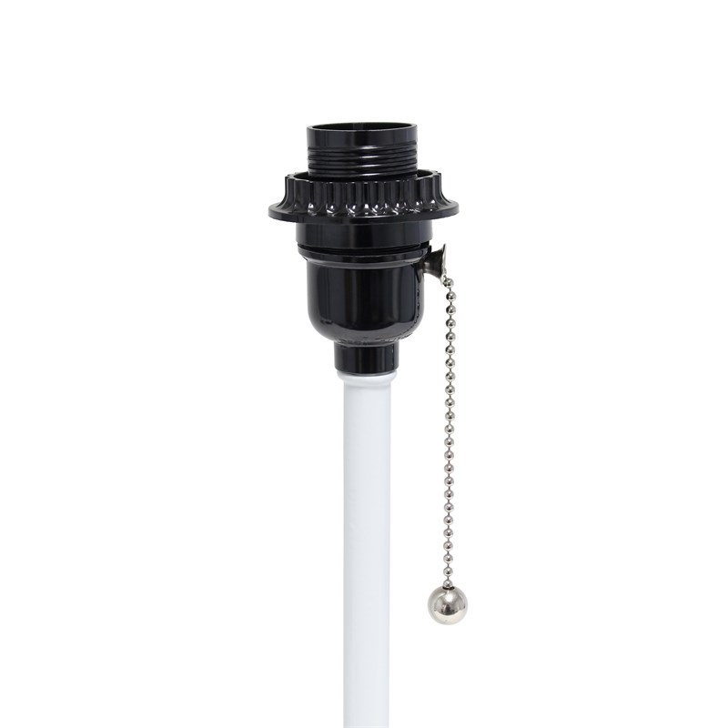 LimeLights Metal Stick Lamp 2 Pack w/ Power Outlet in White with White Shade