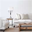 Elegant Designs Metal Tendy Sheer Table Lamp in Chrome with White Shade