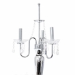 Elegant Designs Metal Tendy Sheer Table Lamp in Chrome with White Shade
