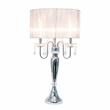 Elegant Designs Metal Tendy Sheer Table Lamp in Chrome with White Shade