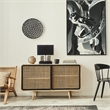 Elegant Designs Ceramic Dual Stacked Stone Table Lamp in Chrome with Black Shade