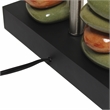 Elegant Designs Ceramic Dual Stacked Stone Table Lamp in Chrome with Black Shade