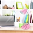 Elegant Designs Gooseneck Organizer Desk Lamp in Pink with Pink Shade