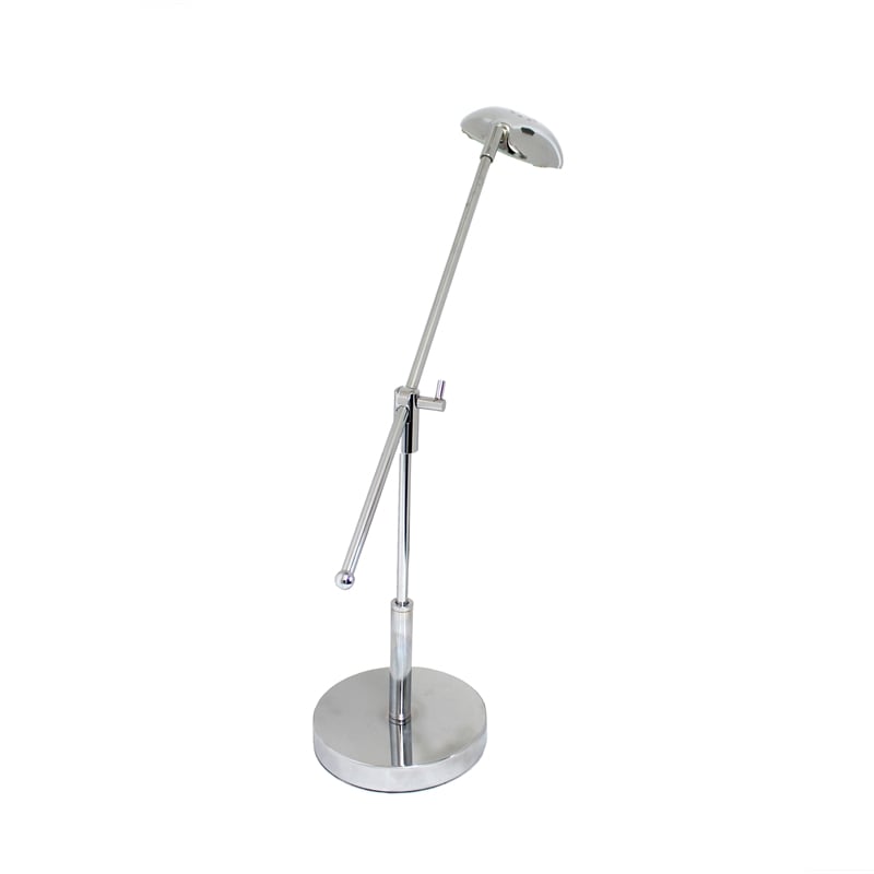 Simple Designs Metal Swing Arm LED Desk Lamp in Chrome