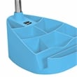 LimeLights Gooseneck Organizer Desk Lamp w/ USB Port with Blue Shade