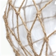 Elegant Designs Glass Natural Rope Buoy Netted Pendant in Clear