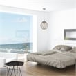Elegant Designs Glass Natural Rope Buoy Netted Pendant in Clear
