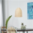 Elegant Designs Rattan Rattan Dome Downlight Pendant in Natural