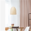 Elegant Designs Rattan Rattan Dome Downlight Pendant in Natural