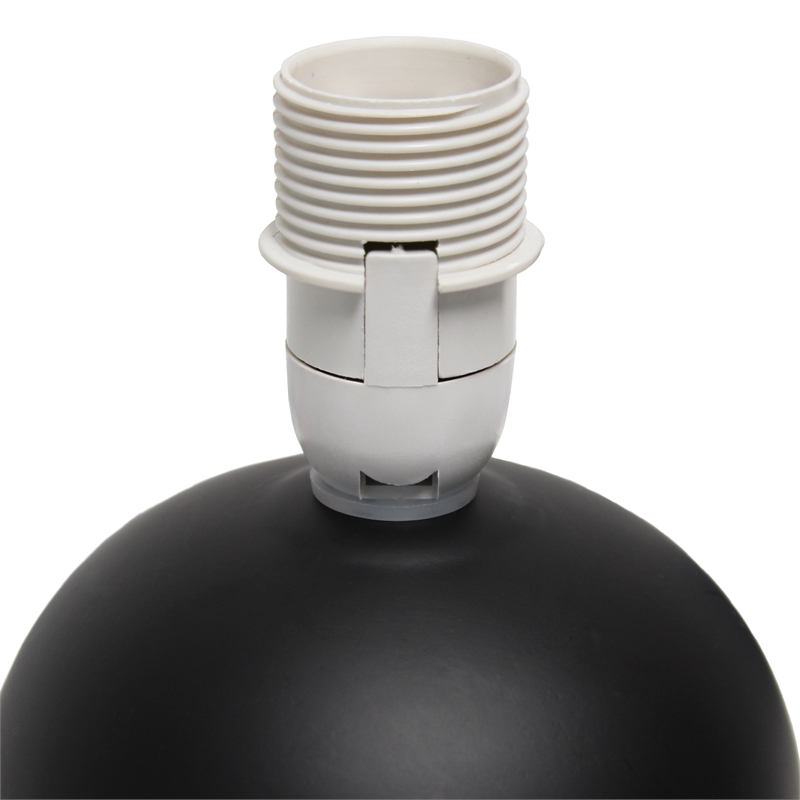 Simple Designs Ceramic Globe Table Lamp in Black