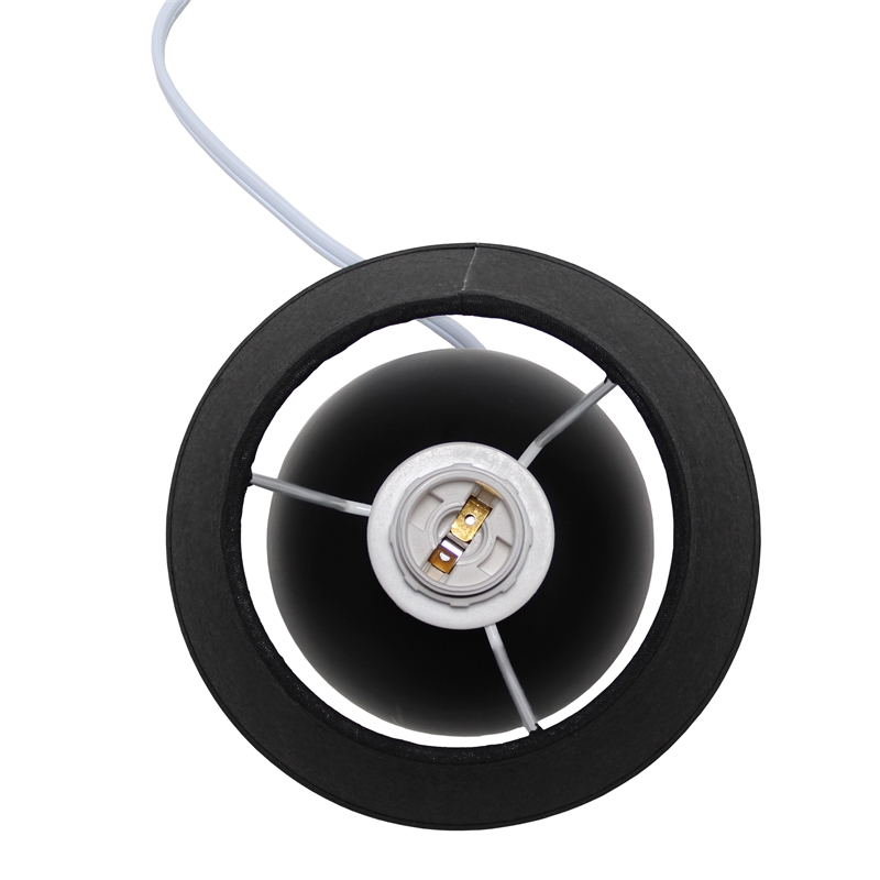 Simple Designs Ceramic Globe Table Lamp in Black