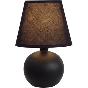 simple designs ceramic globe table lamp in black