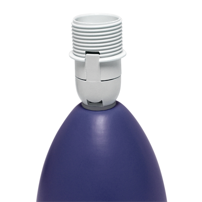 Simple Designs Ceramic Globe Table Lamp in Blue