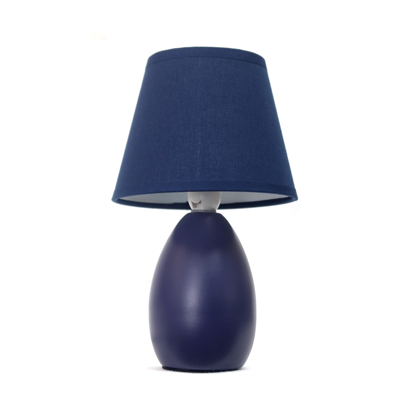 Simple Designs Ceramic Globe Table Lamp in Blue