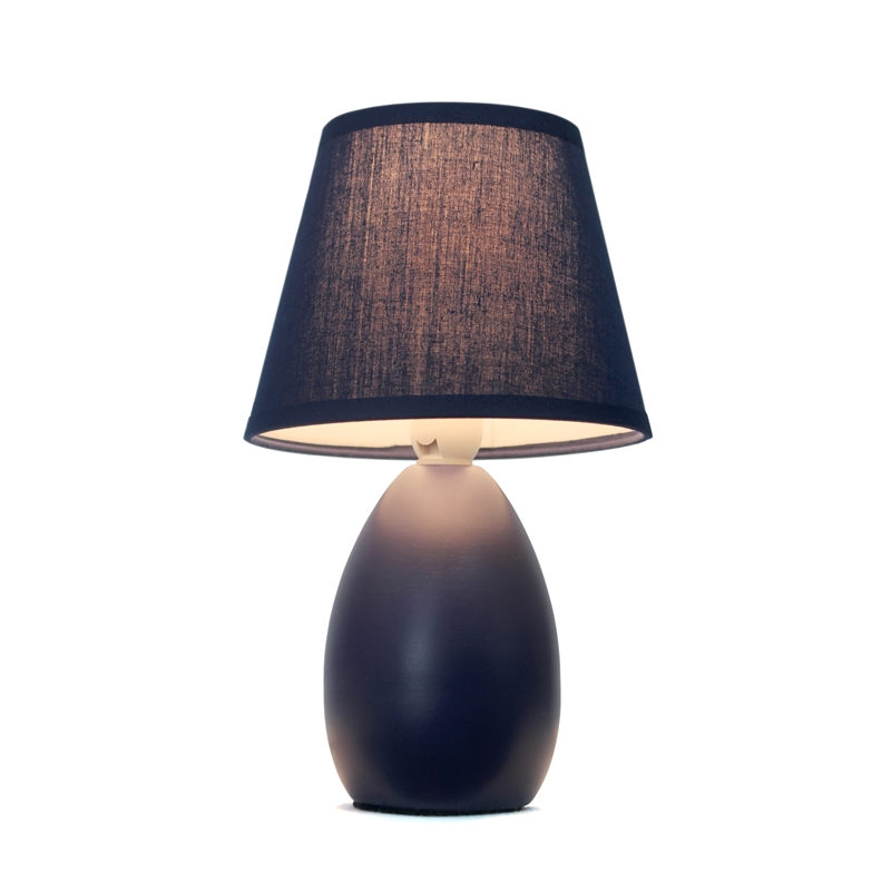 Simple Designs Ceramic Globe Table Lamp in Blue