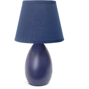 simple designs ceramic globe table lamp in blue