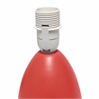 Simple Designs Ceramic Globe Table Lamp 2 Pack in Orange with Orange Shade