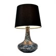 Simple Designs Resin Mosaic Genie Table Lamp in Black