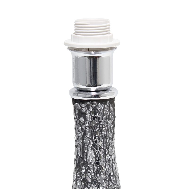 Simple Designs Resin Mosaic Genie Table Lamp in Black