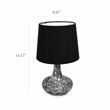 Simple Designs Resin Mosaic Genie Table Lamp in Black