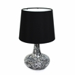 Simple Designs Resin Mosaic Genie Table Lamp in Black