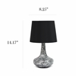 Simple Designs Resin Mosaic Genie Table Lamp in Black