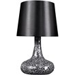 Simple Designs Resin Mosaic Genie Table Lamp in Black