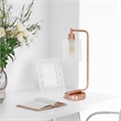Lalia Home Modern Iron Desk Lamp with Glass Shade Rose Gold