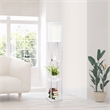 Lalia Home Column Shelf Floor Lamp with Linen Shade White